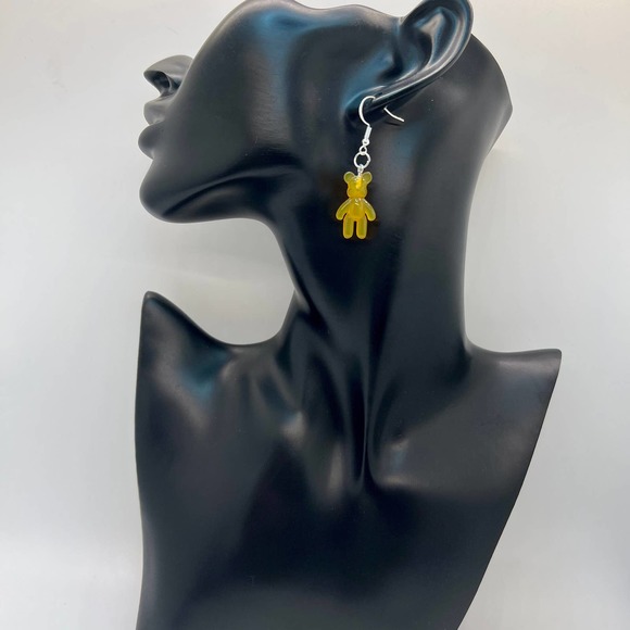 Gummy Bear Earrings - Rainbow Colors - Mini Bear Earrings - Teddy Bear Earrings - Picture 6 of 10